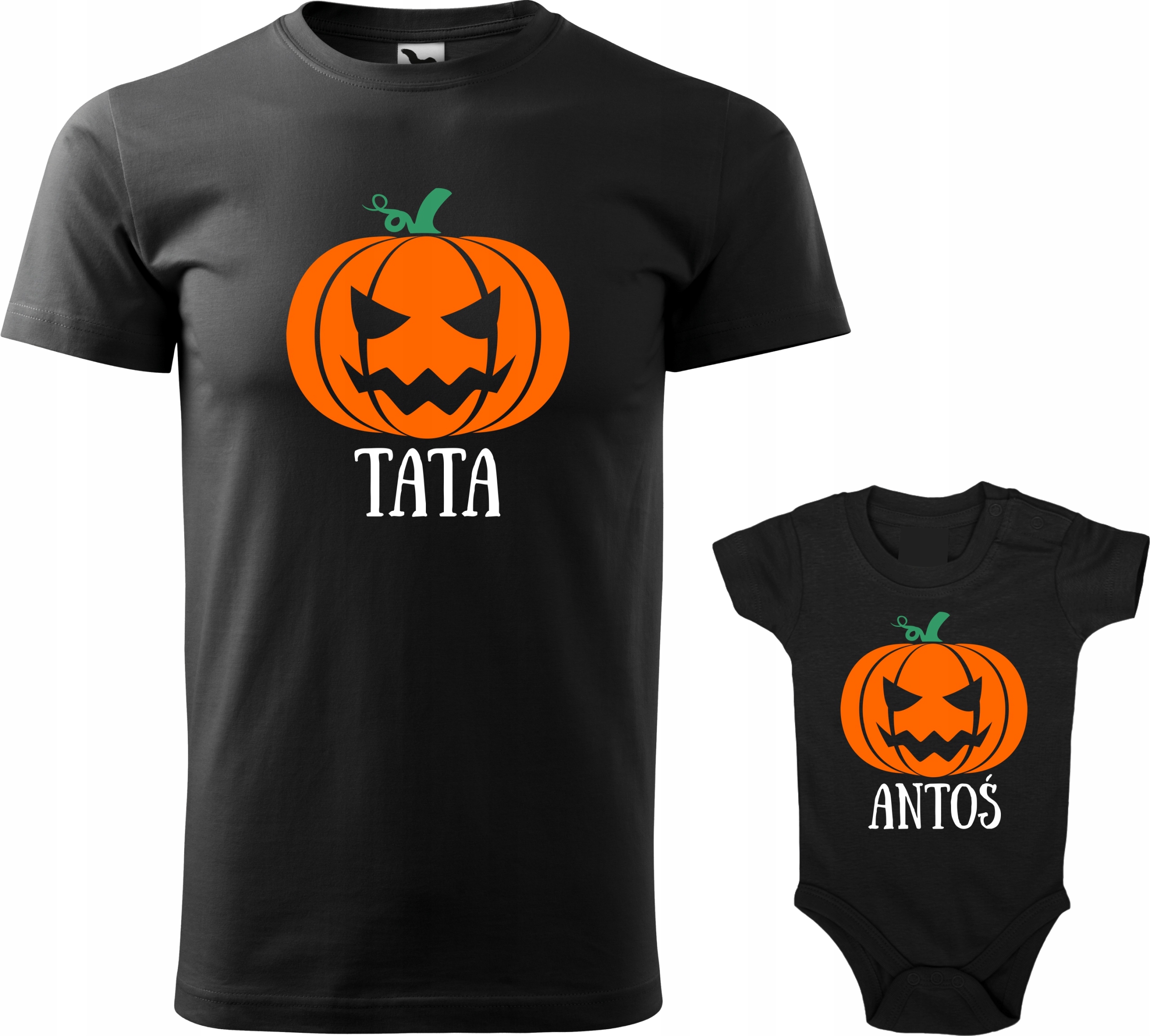 

Zestaw dla Taty i Dziecka na Halloween Dynia Imię