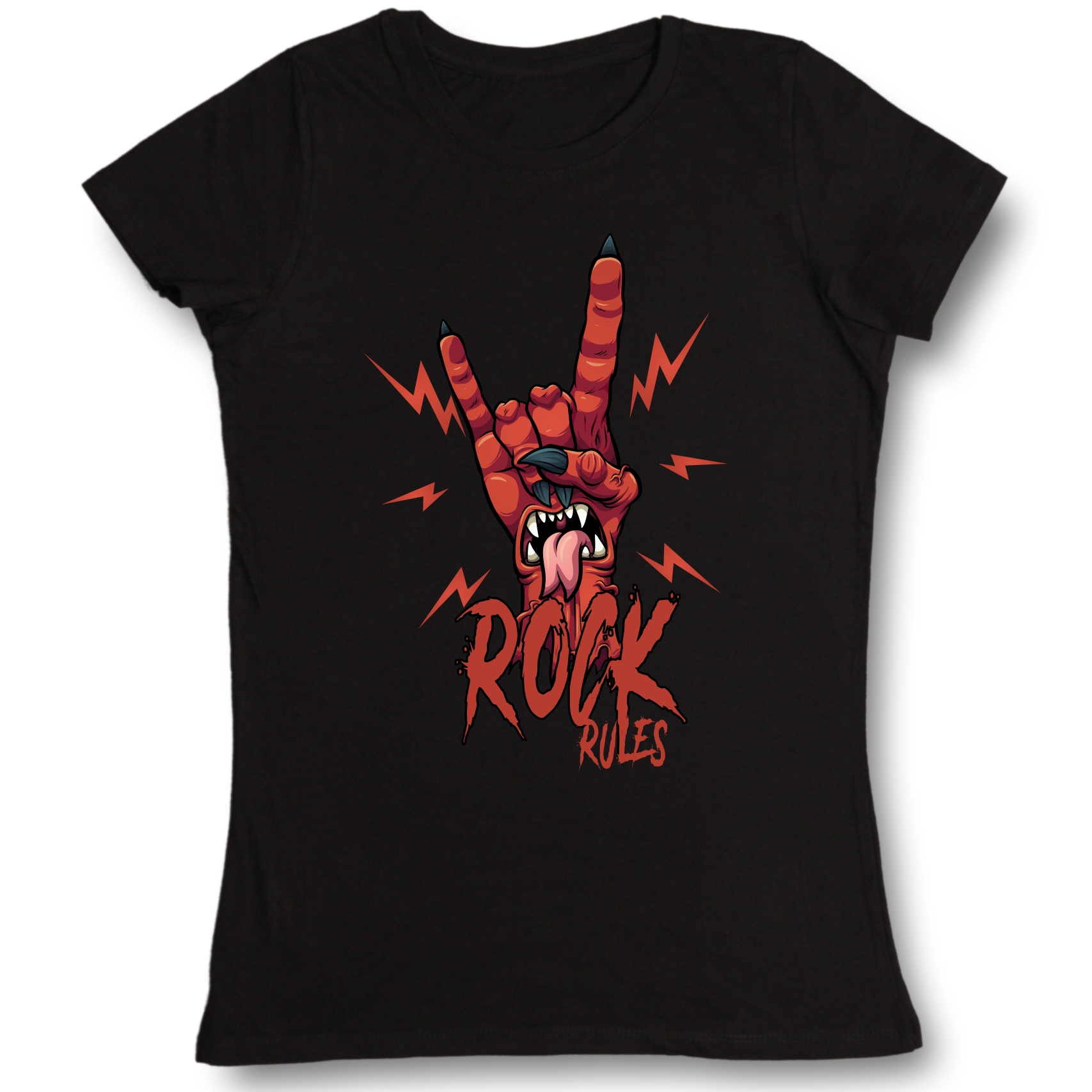 

Koszulka damska Rockowa Rock Rules Muzyka S