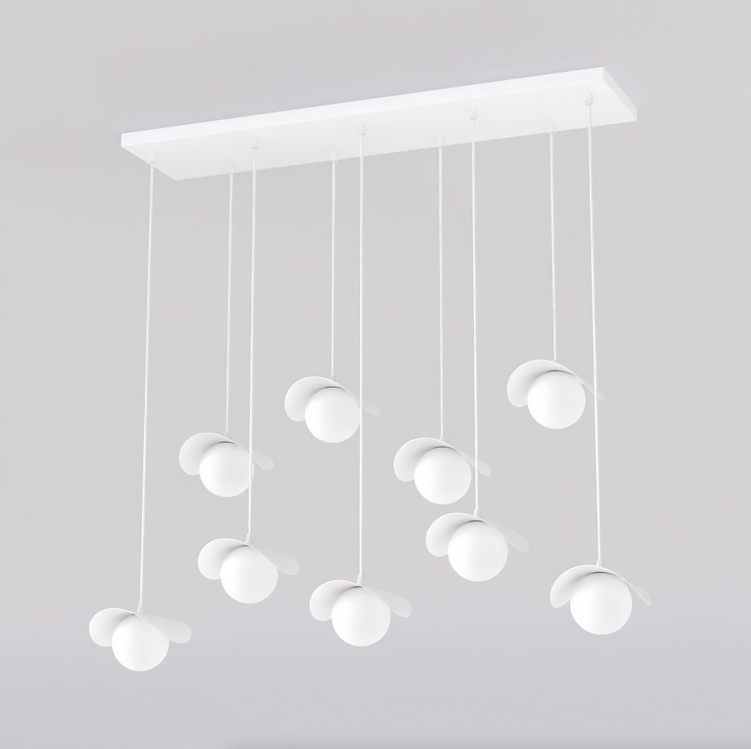 Závesná lampa Ritual 9 v modernom štýle, biela, geometrická dekorácia