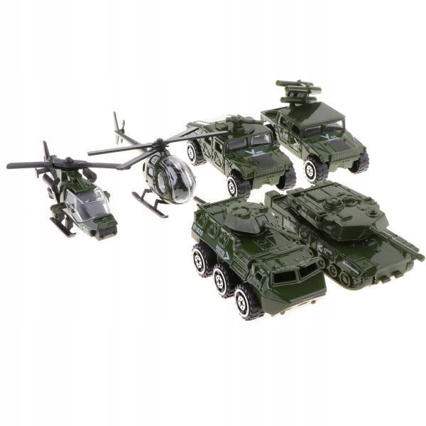 2x6 1:87 Diecast Alloy pojazd wojskowy zestaw