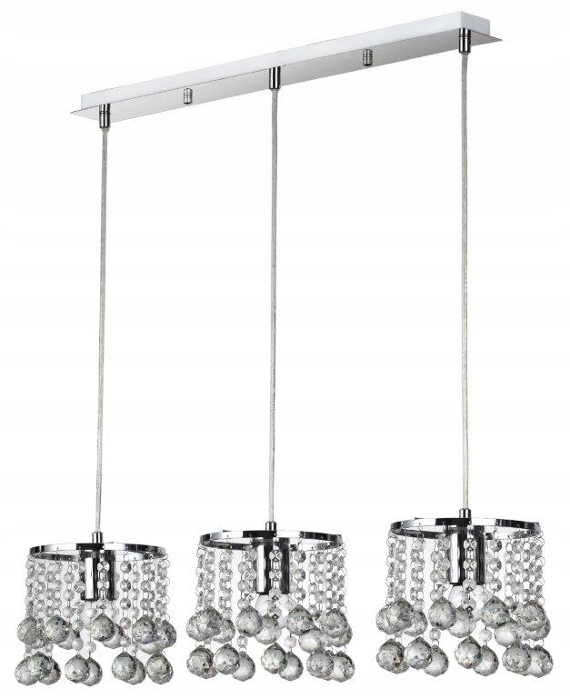 Lampa wisząca LONDON CRYSTAL 3 płomienna