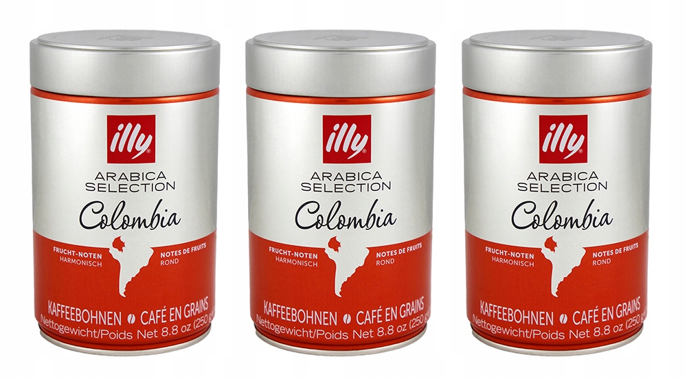 Kawa ziarnista Illy Colombia Monoarabica arabica puszka 250g (3 szt.)