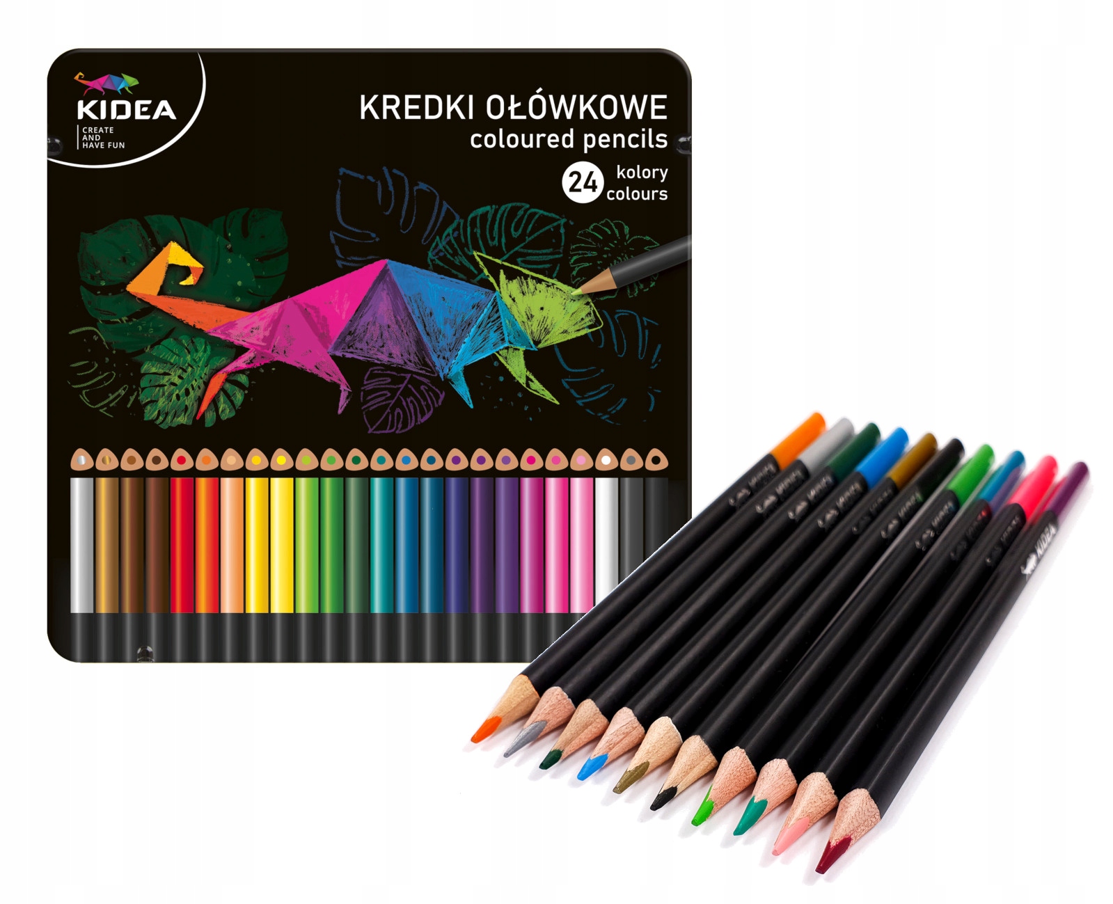 

Kidea kredki ołówkowe 24 kol w metalowym pudełku