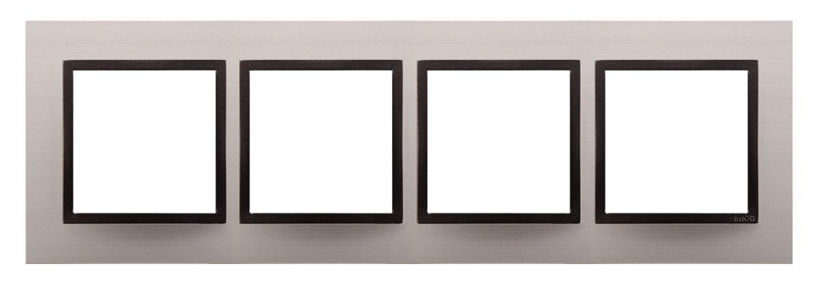 

Kontakt Simon 54 Ramka x4 Metalowa Satynowy Mrok