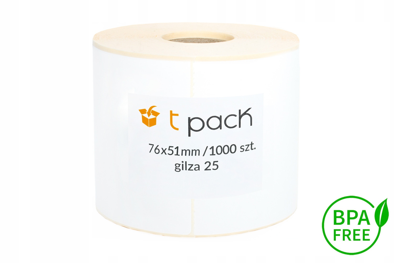 

Etykiety termiczne 76x51mm 1000szt 25mm białe