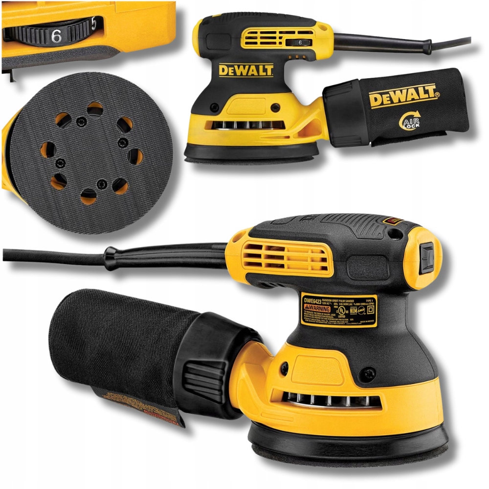 Silná excentrická Bruska 280 W nastavitelná 125 mm Dewalt originální