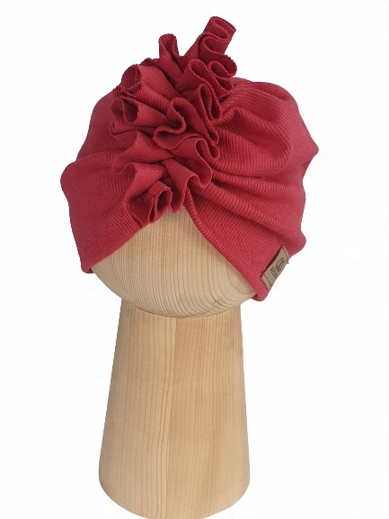 

Czapka Turban, Prążek, Kolory, Chili, 40-43cm