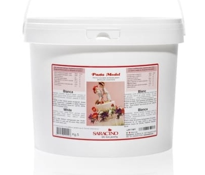 Masa Cukrowa do Modelowania Saracino Biała 5 kg Model Paste