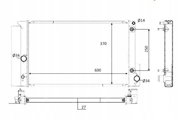 NRF CHŁODNICA TOYOTA AVENSIS 2.0 11/2008-