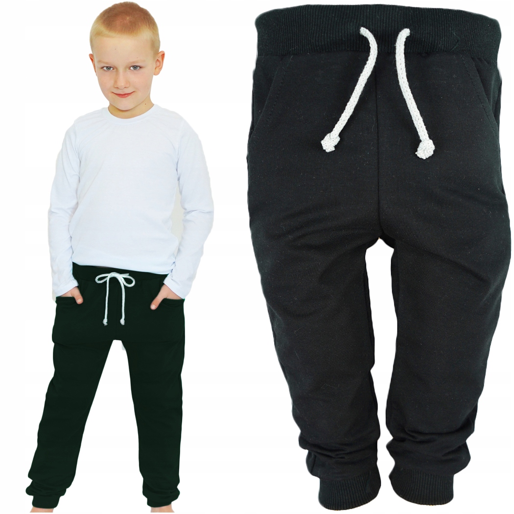 

Czarne spodnie dresowe wiązane dziecięce r104