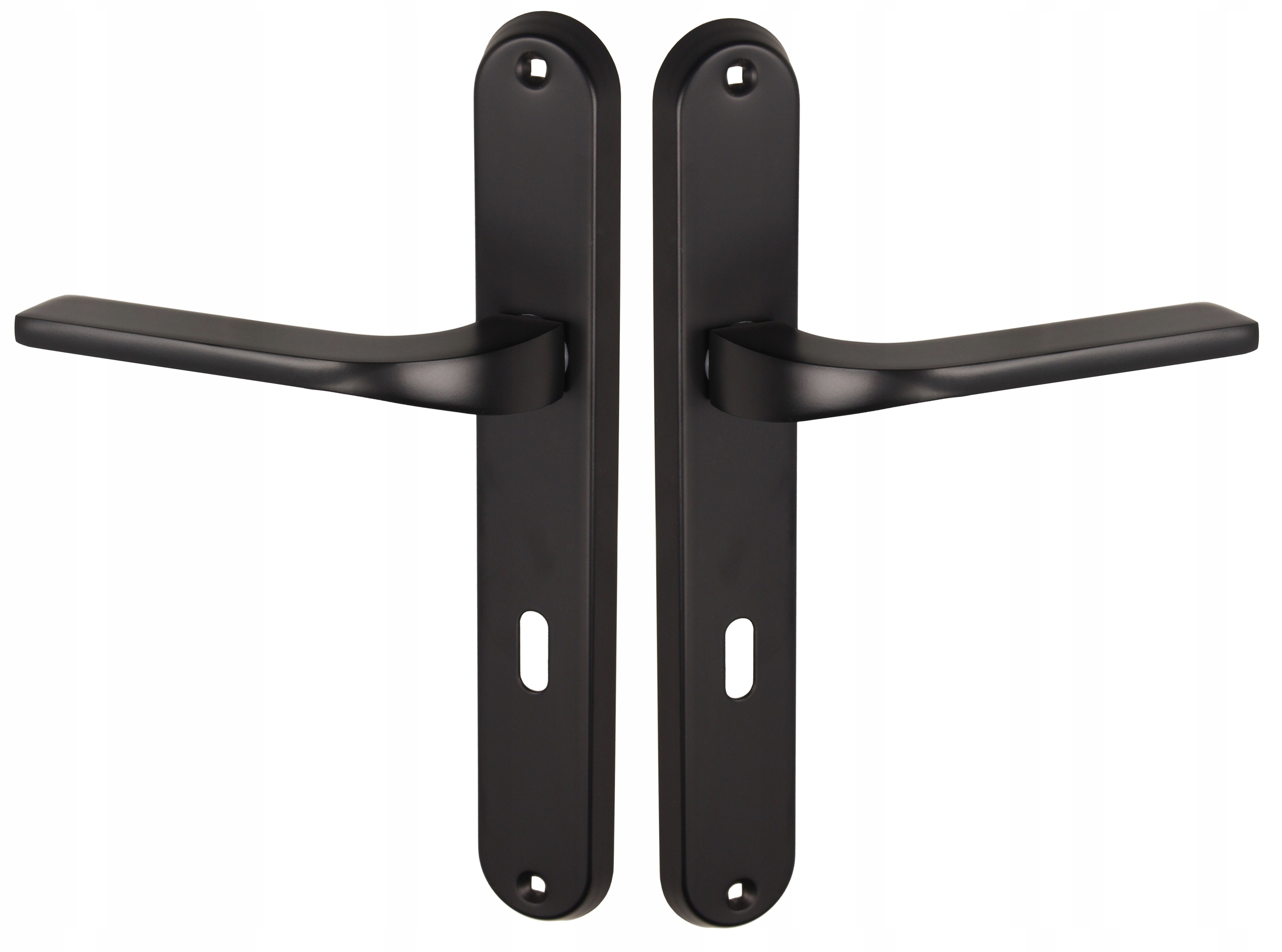 

Gamet Czarna matowa klamka Altiva szyld 72 klucz