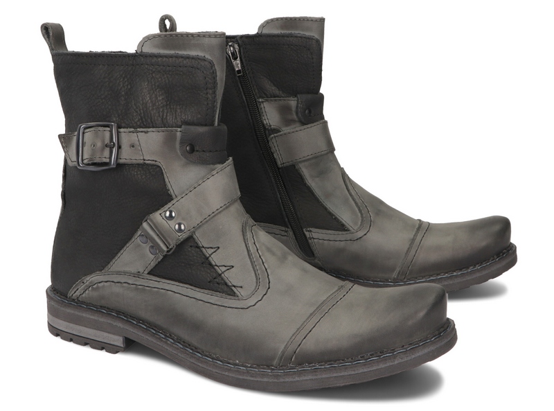 SZTYBLETY MĘSKIE BUTY MOTOCYKLOWE SKÓRA 82 SZ 40