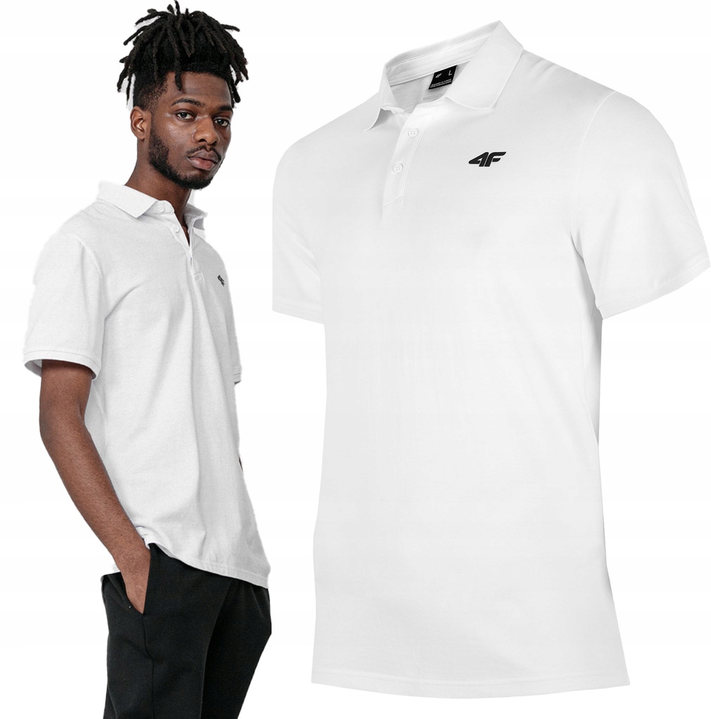 

T-shirt męski Polo 4F TSM356 polówka bawełniana3XL