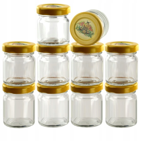

Słoiczki szklane 40ml 10szt zakrętka miód pszczoła