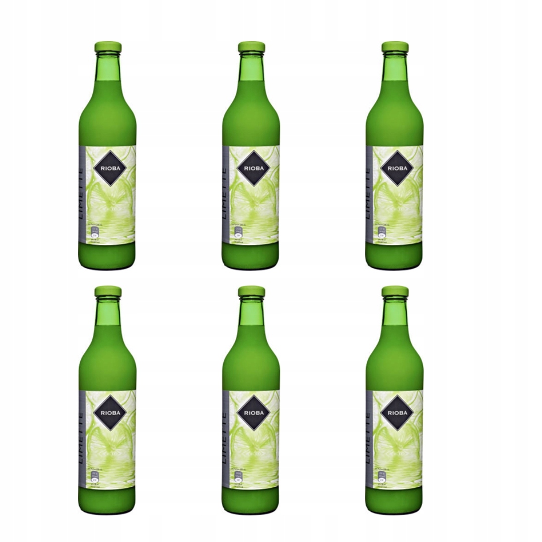 Levně Přírodní šťávy z limetky 4,5 l, sada 6 x 750 ml Rioba, ovoce bez kauce