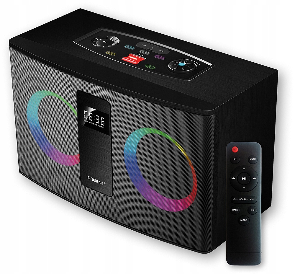 Przenośny Głośnik Bluetooth Ferguson Regent 300BT Radio Fm Led Rgb pilot