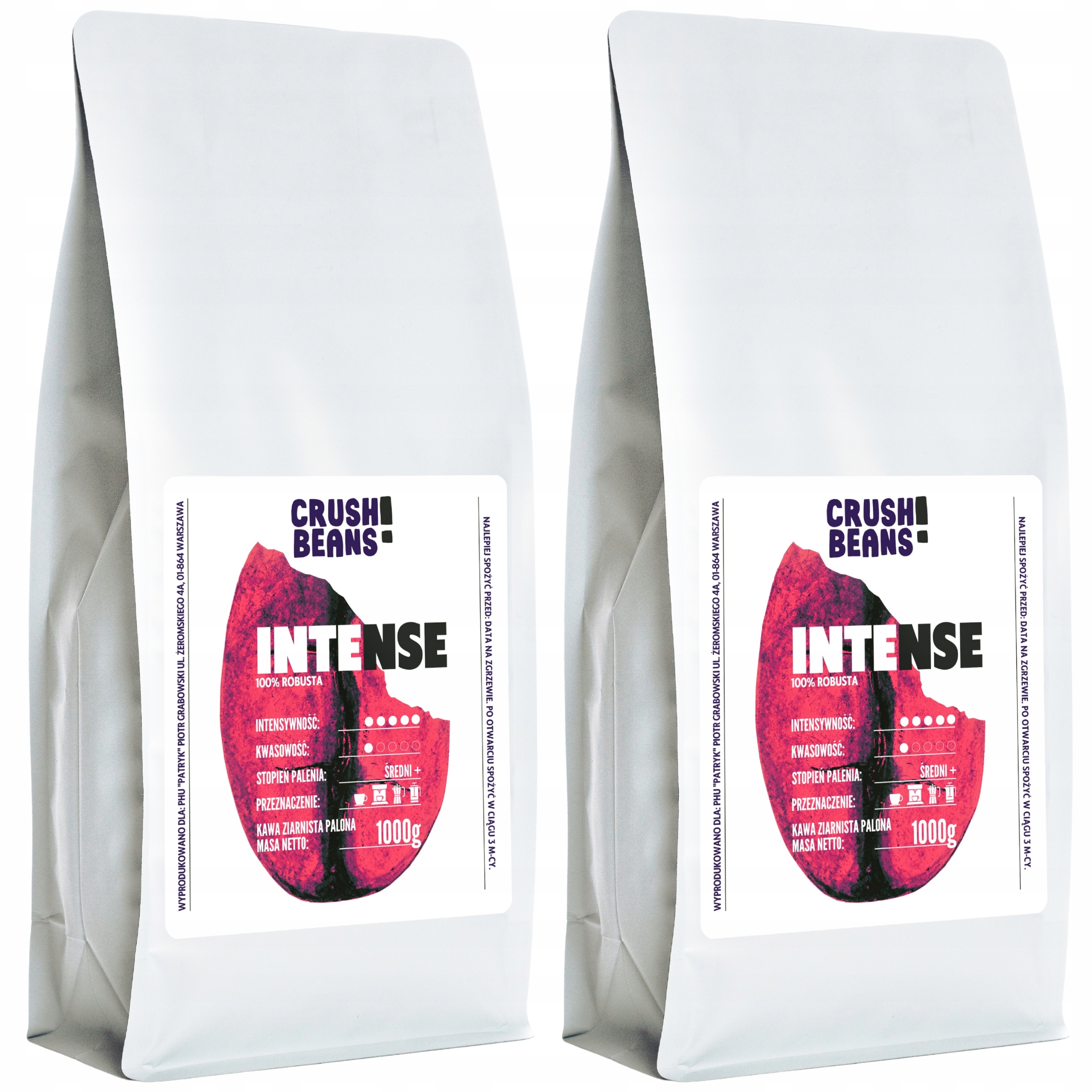 Levně Mletá káva 2 kg Intense Crush Beans Set