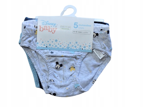 5 Pak Majtki Slipy MARVEL włoskie OVS 12-18 m / 80 Fason slipy