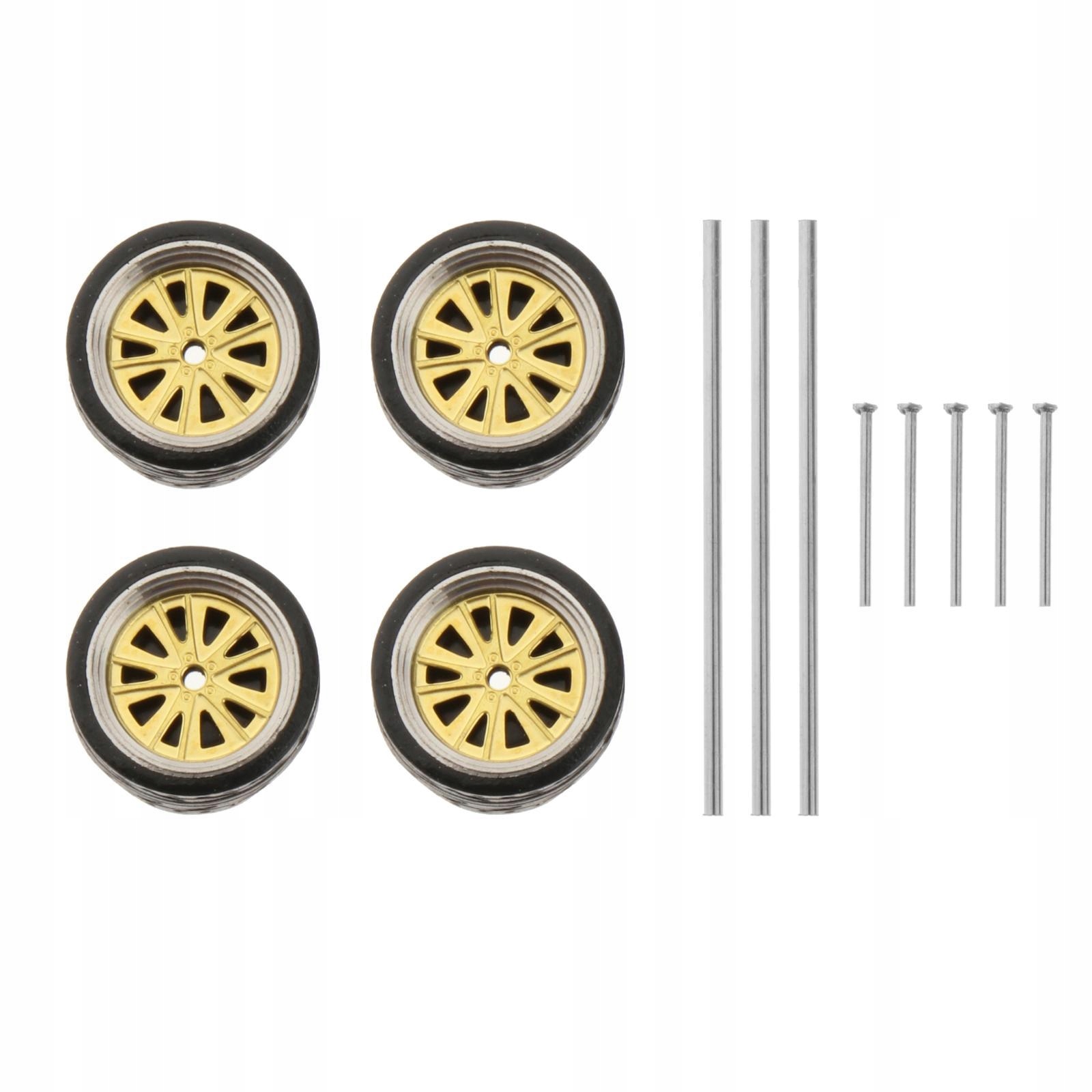 4pcs / Set 1/64 Die Casting Scale Rubber Style E Marka bez marki