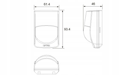 RXC-ST Wewnętrzna czujka ruchu PIR Marka Optex