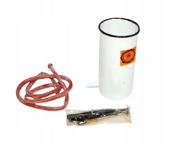 Smaltovaná nádoba na zavlažování klystýry 1 Litr nové Prl Unikát Kpl 60. léta