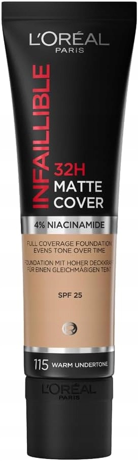 Podkład w płynie L'Oréal Paris Cover, z 4% niacynamidu, długotrwały, dający-Zdjęcie-0