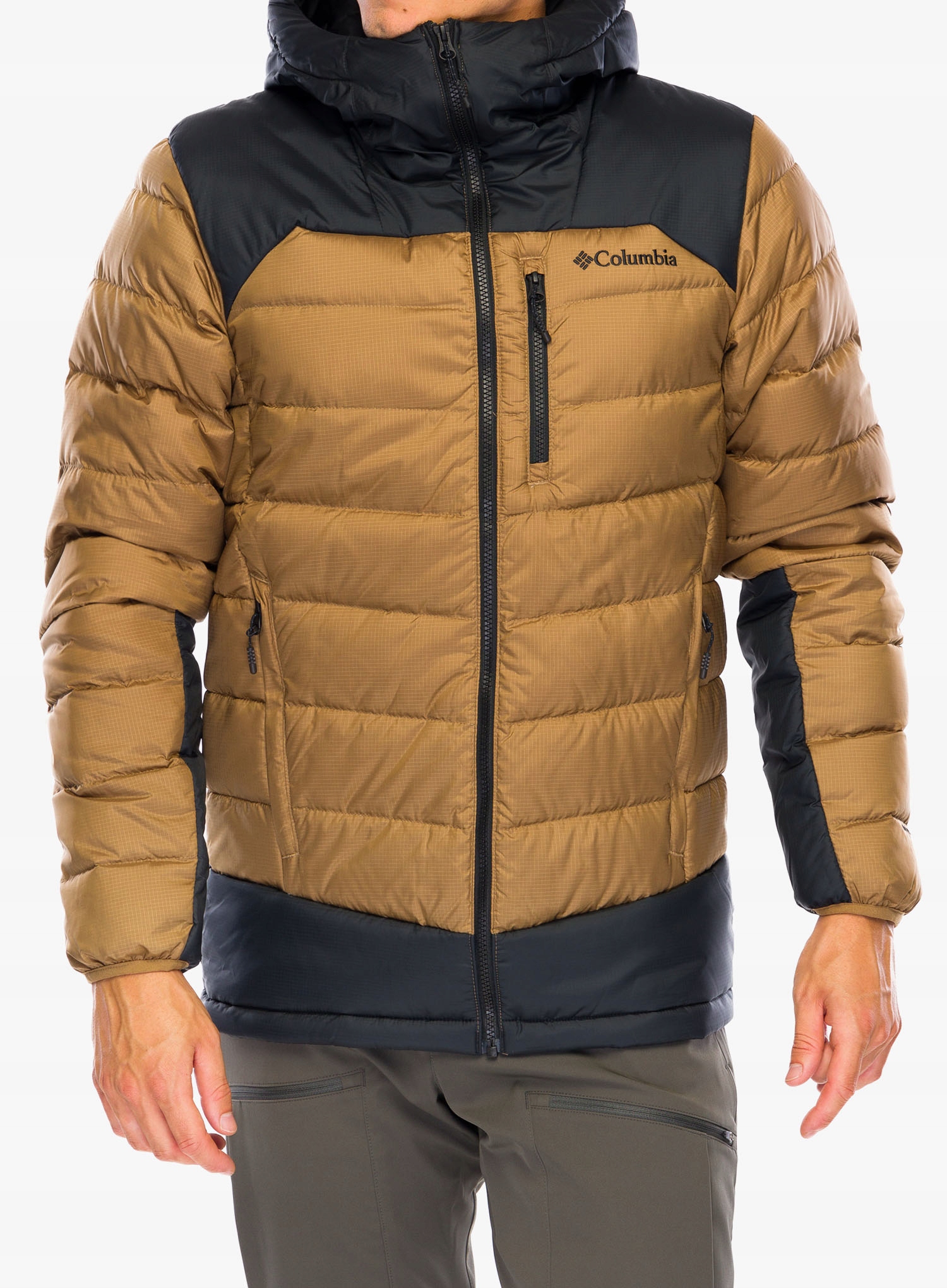 Péřová bunda Columbia Autumn Park Down Hooded Jacket delta/black S