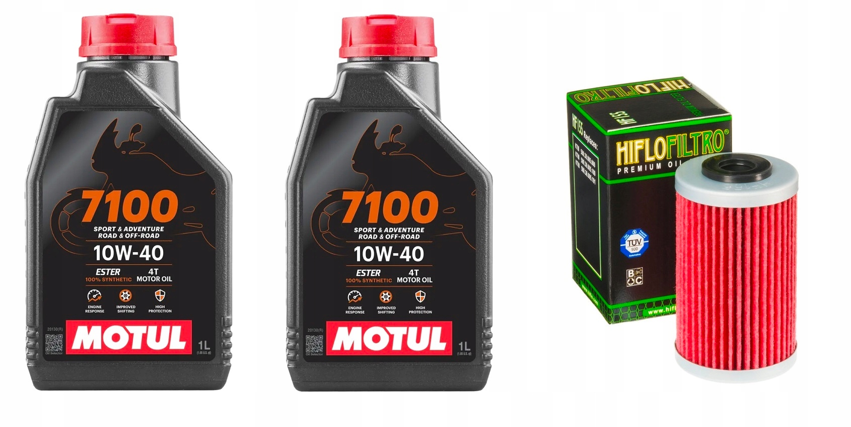 Zestaw Ktm Duke 125 11-16 Olej Motul 7100 10W40 syntetyczny Filtr oleju