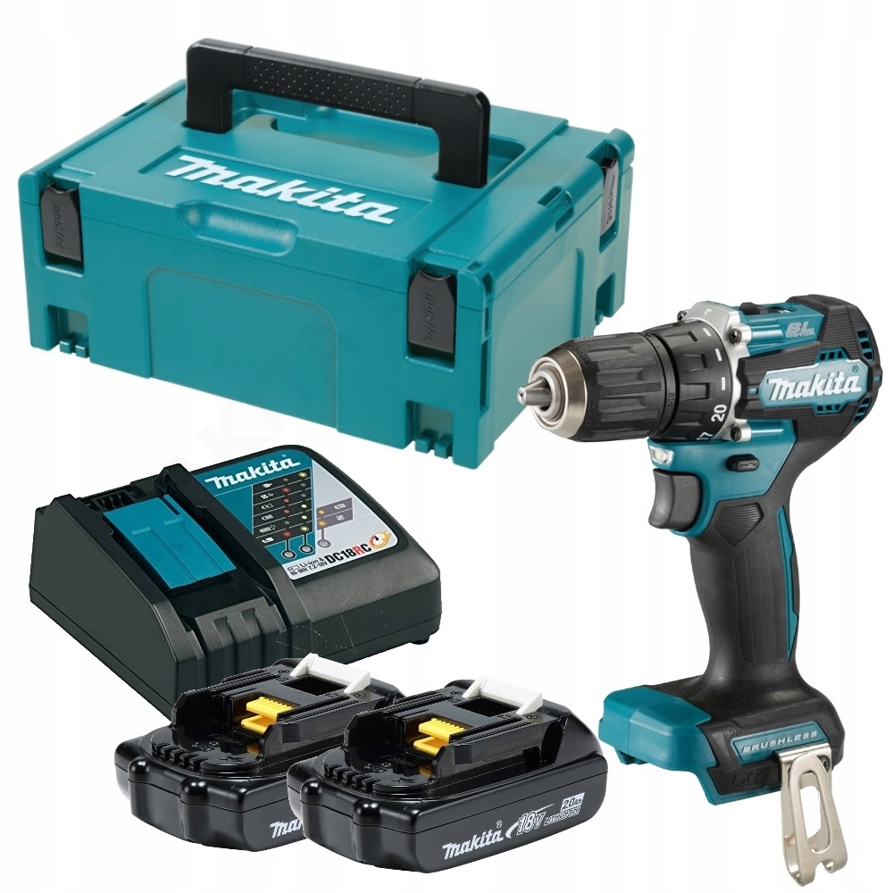 Makita DDF487RAJ Bezszczotkowa wiertarko-wkrętarka 40Nm 18V 2Ah