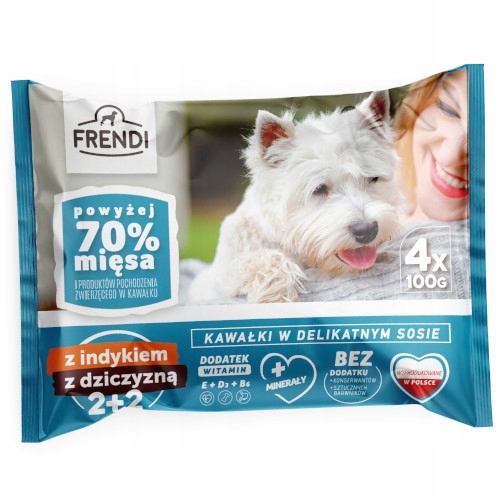 Frendi krůta, zvěřina, sáčky pro psa 4x100 g