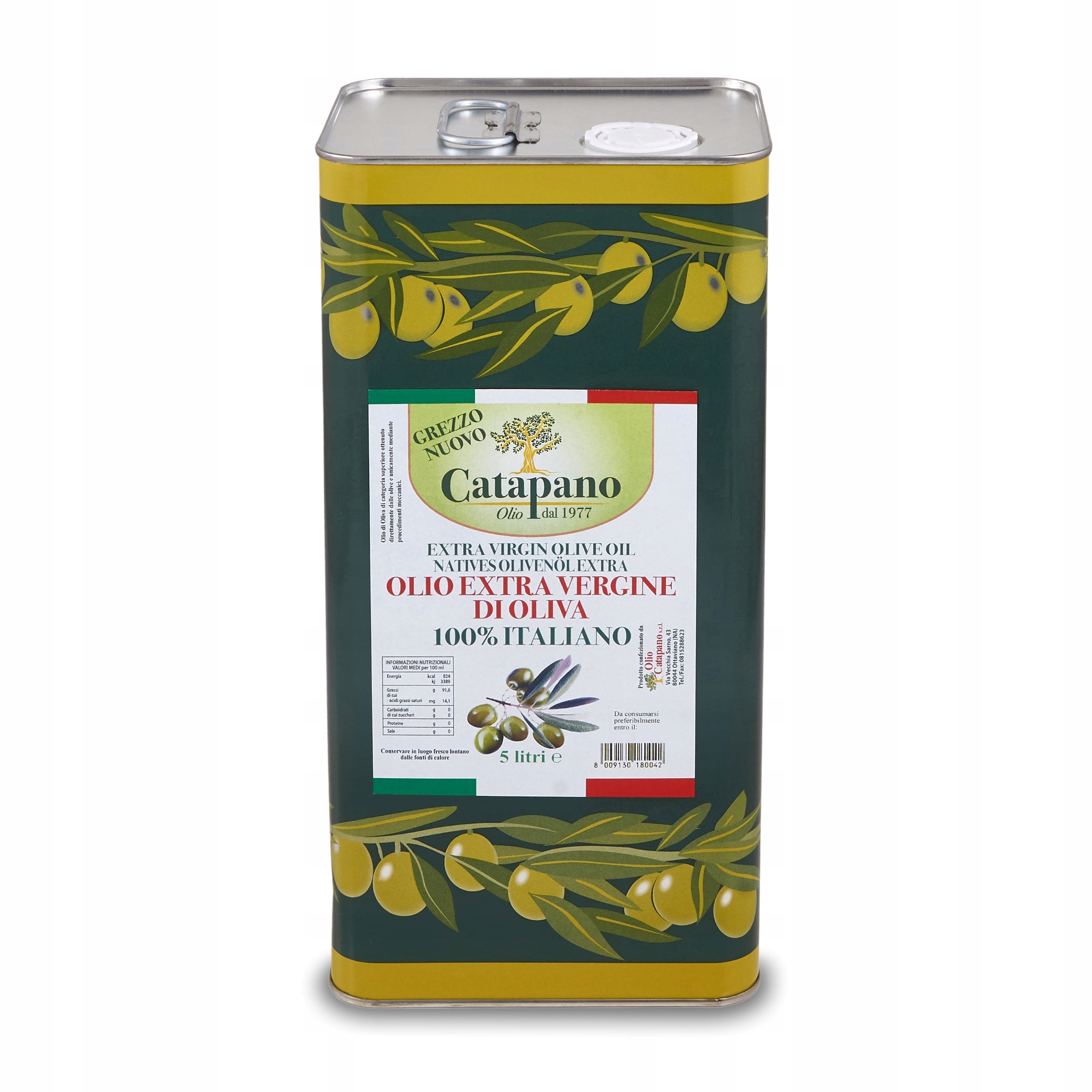 Włoska oliwa z oliwek Extra Vergine 5l Niefiltrowana Grezzo 2025
