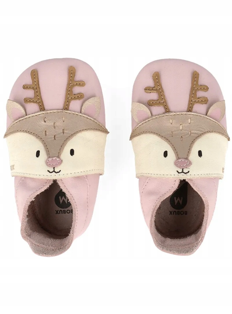 Skórzane Kapcie Bobux Soft Sole Fawna Rosewater-Vanilla 3XL