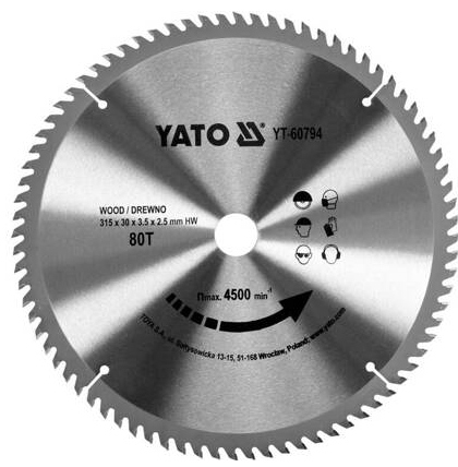 Yato Pilový Kotouč Na Dřevo 315X80TX30 YT-60794