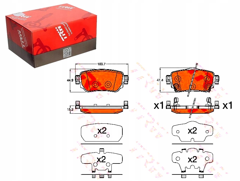 TRWGDB3617 Hamové Kostky Nissan Zadní Qashqai/x-trail Asistent řidiče #33