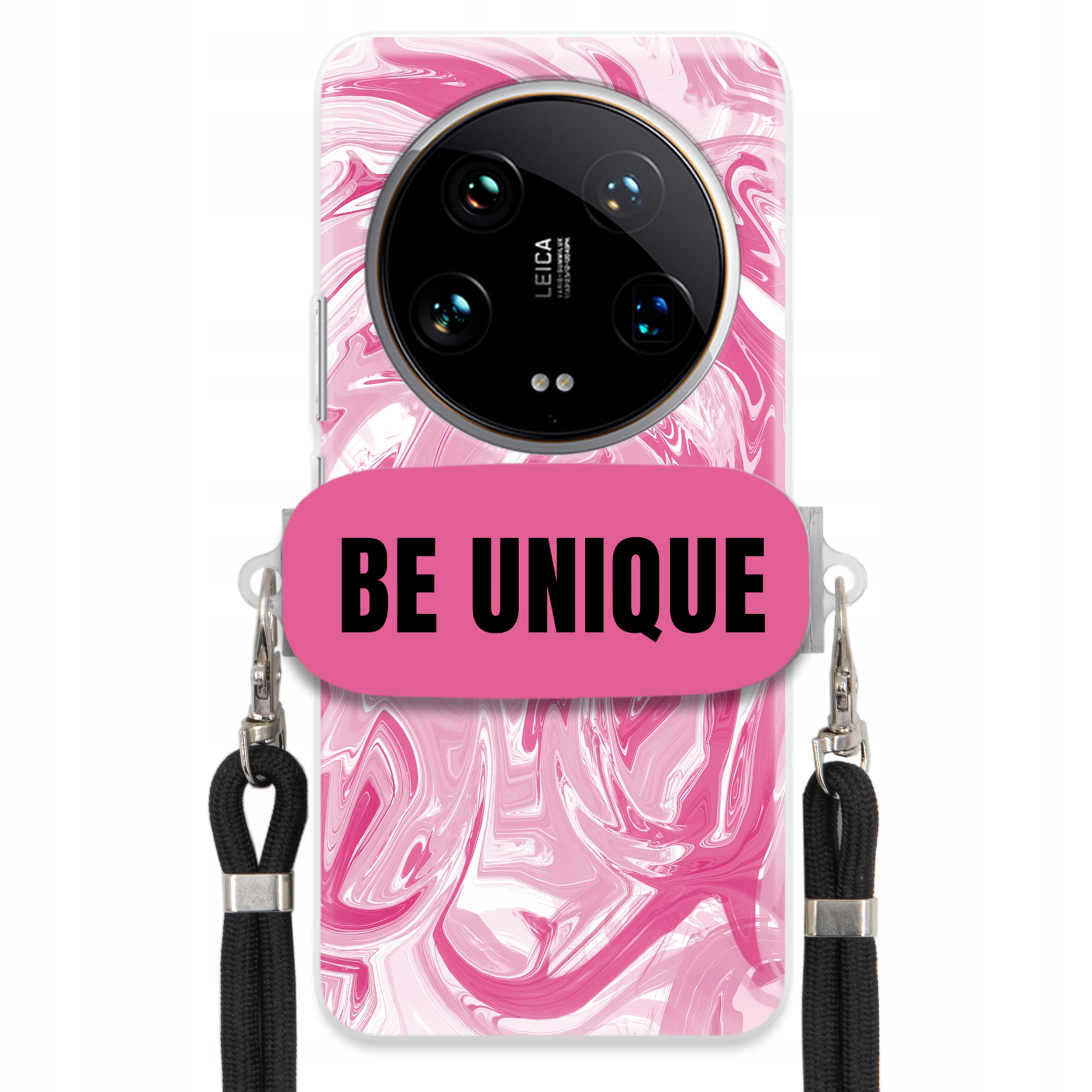 Pouzdro pro Xiaomi 14 Ultra Case úchytka na šňůrku Černá Růžová Mramorová Unique