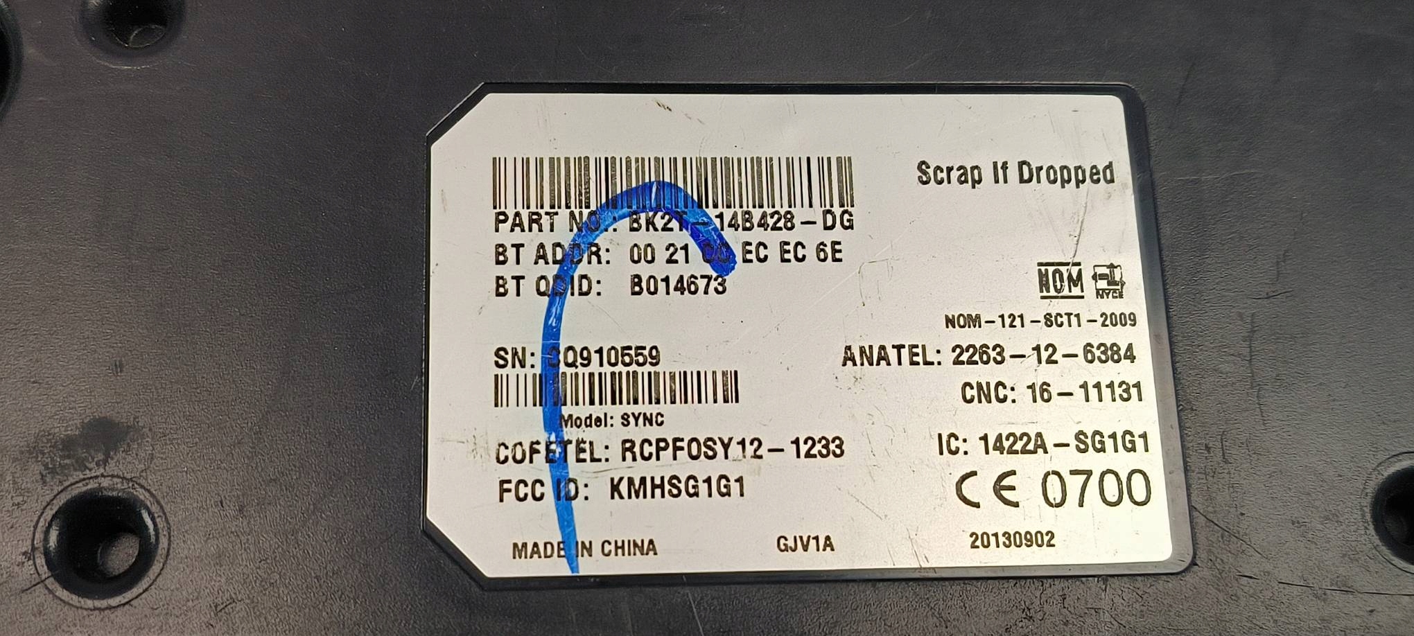 Module BLUETOOTH BK2T-14B428-DG FORD TRANSIT