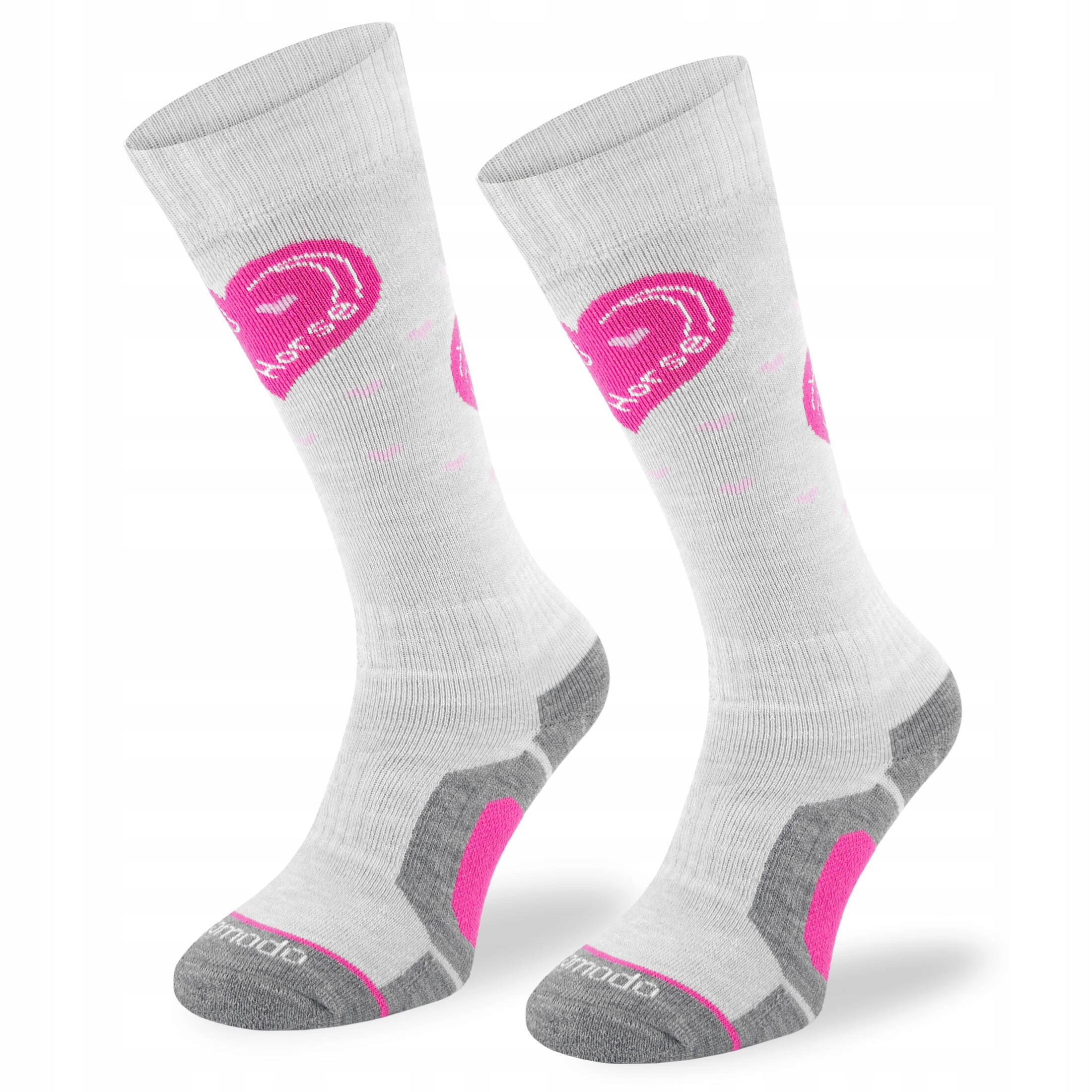 Termoaktywne zimowe skarpety na konie 50% wełny merino Comodo roz. 35-38