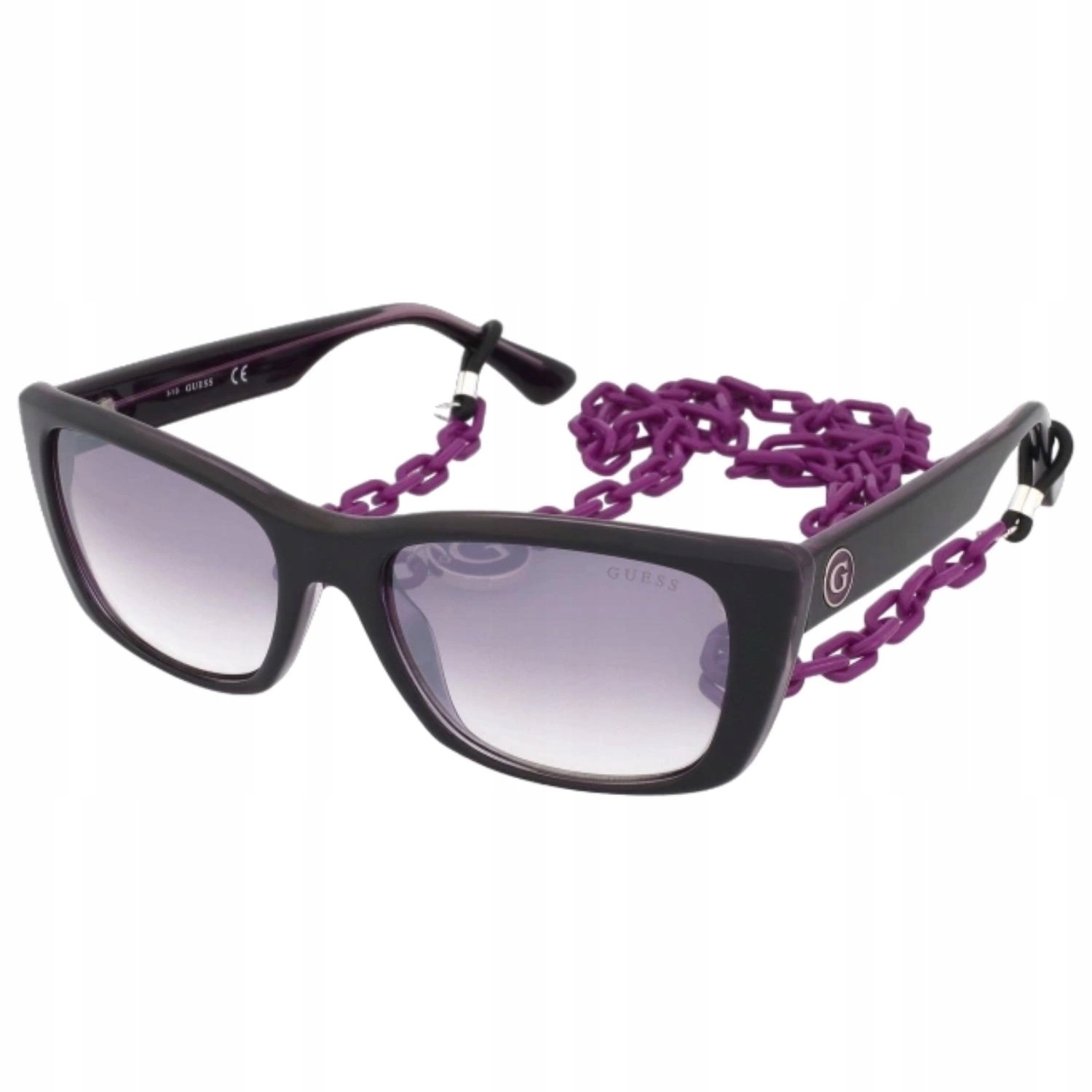 Dámské sluneční brýle Guess Uv 400 kategorie 2, černé s řetízkem
