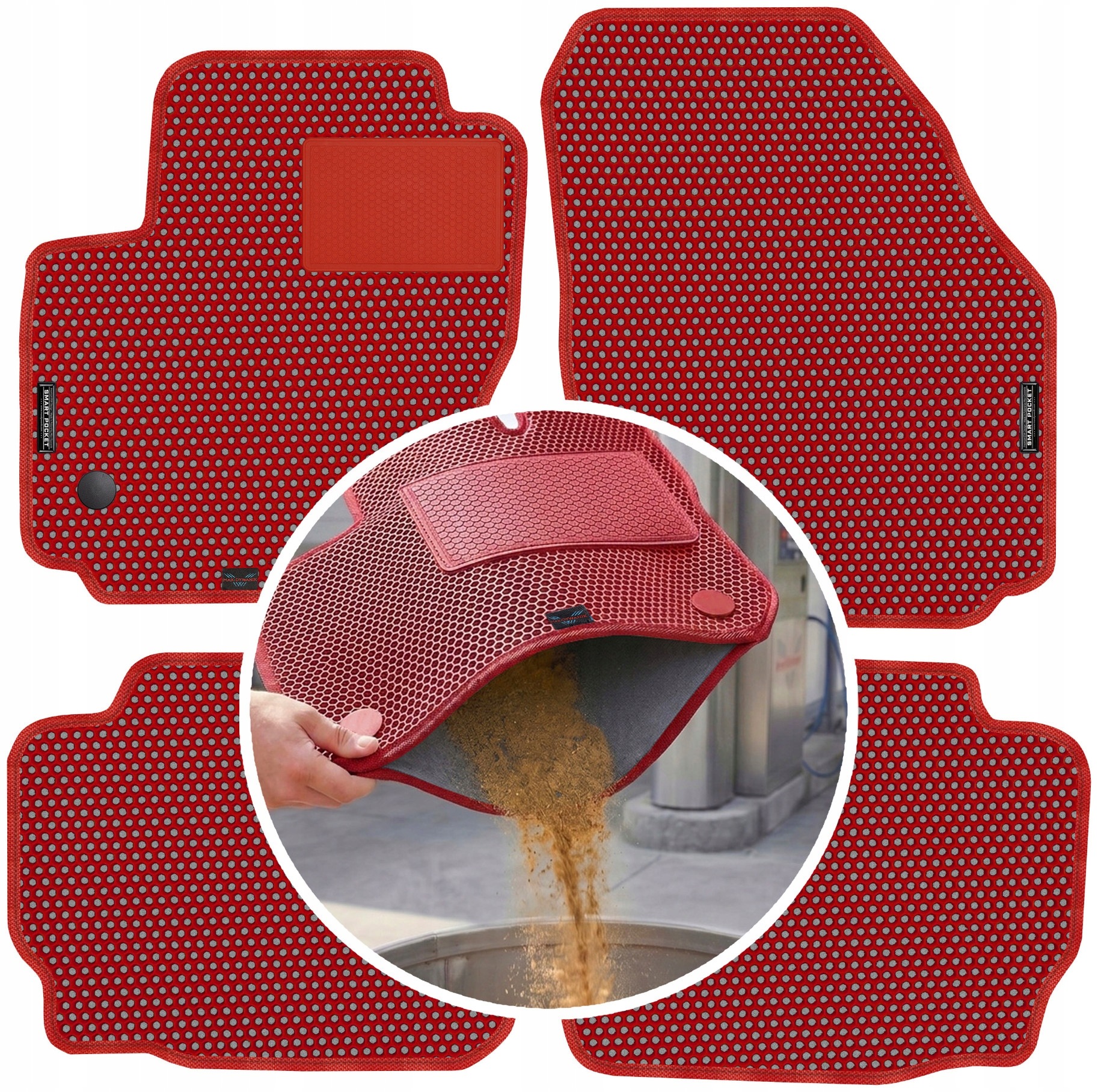 Ford Mondeo MK4 Fl 2012-2015 Koberce Eva Smart Pocket Červené