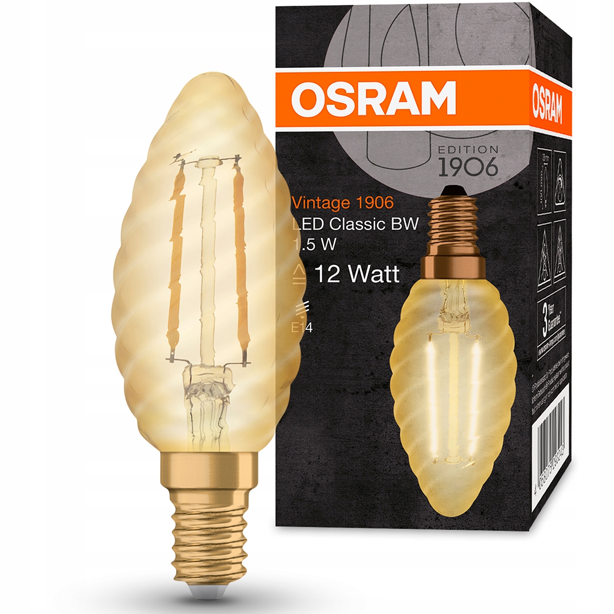 

Żarówka Dekoracyjna Led E14 BW35 1,5W 2400K Osram