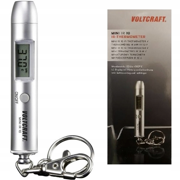Mini pirometr termometr bezdotykowy LCD -33 do +500 °C Voltcraft Germany
