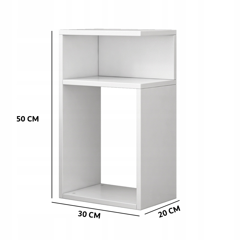 SZAFKA NOCNA STOLIK PRAWA/LEWA BIAŁA DO SYPIALNI SALONU NOWOCZESNA 50 CM Kolor frontów biały