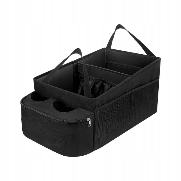 Organizer na fotel pasażera, do bagażnika samochodu, czarny, 1 szt.