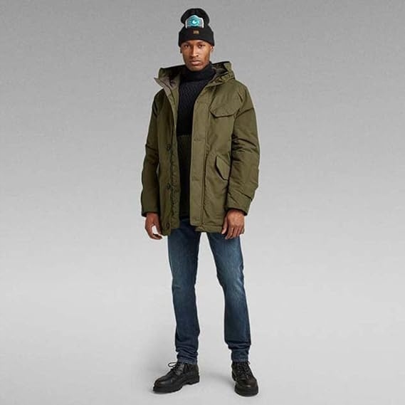 G-star Raw Zelená Pánská Bunda Parka S Kapucí A Kapsami L 6EA