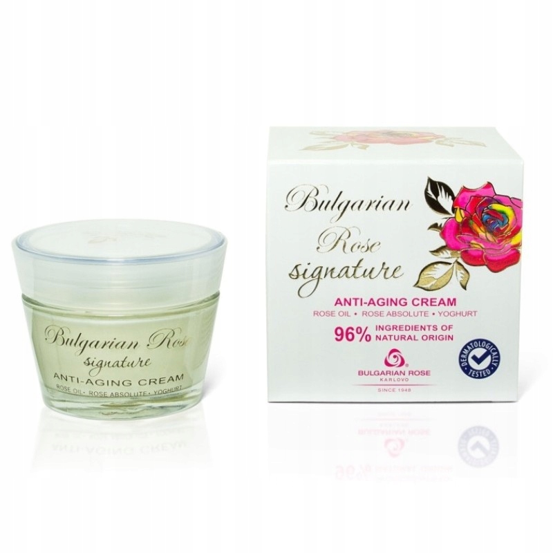 Krém proti stárnutí Bulgarian Rose Signature 50 ml růžový, zralá pleť