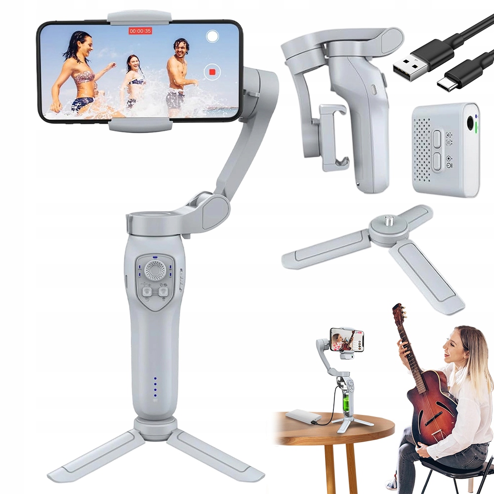 Ruční Gimbal L7C 3-OSÝ Pro Ios Android S Dobou Provozu 5 Hodin