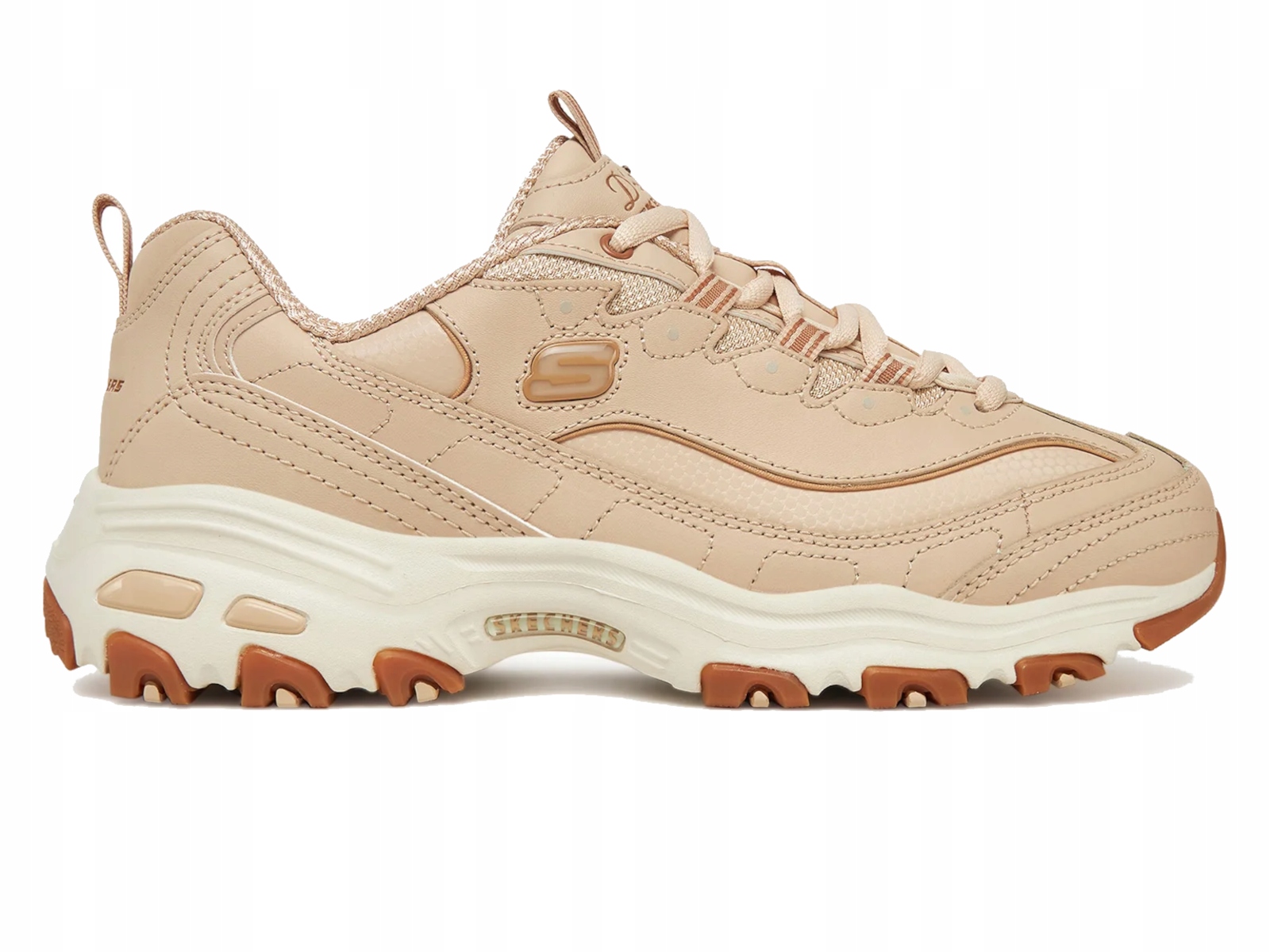 Dámské boty Skechers D'lites 149807-NAT tenisky béžové kožené 36