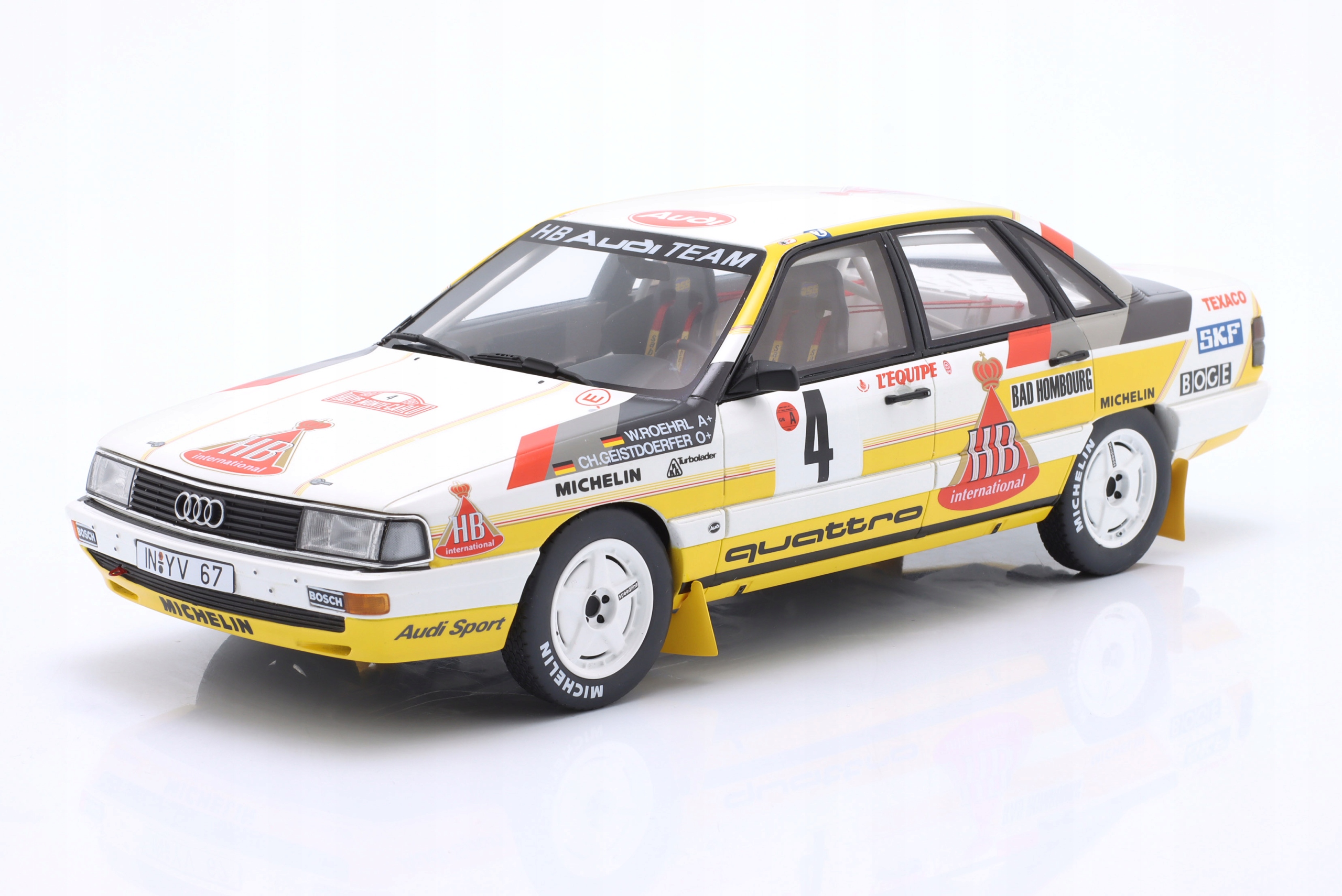 Audi 200 Quattro #4 W.Rohrl Rally Monte Carlo 1987 1:18 Otto OT439 Model Audi 200 Quattro #4 W.Rohrl Rally Monte Carlo 1987