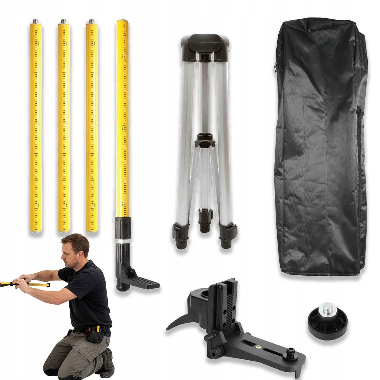 Stativ Pro Laser Tripod Nastavitelný, Stabilní A Odolný, Pro Křížový Laser