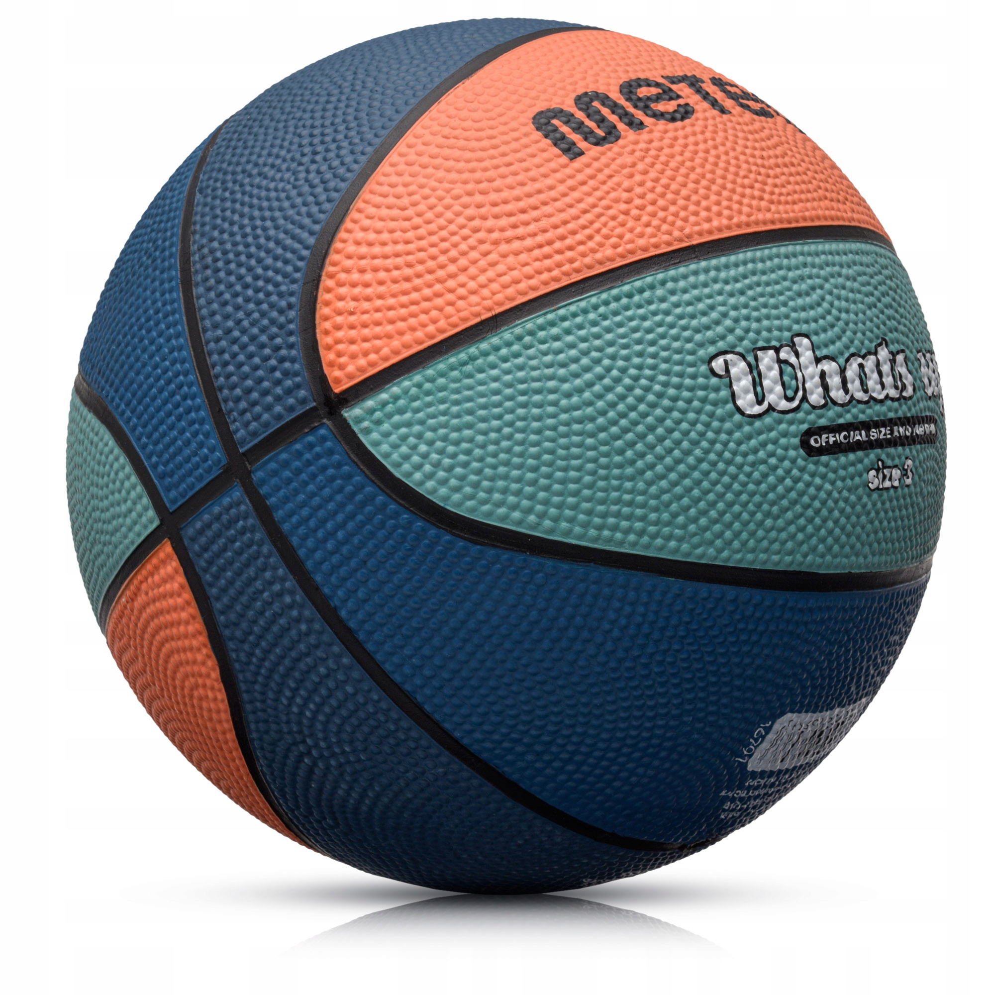 PIŁKA KOSZOWA DO KOSZYKÓWKI METEOR WHAT'S UP #3 dla dzieci do 8 lat Rozmiar 3